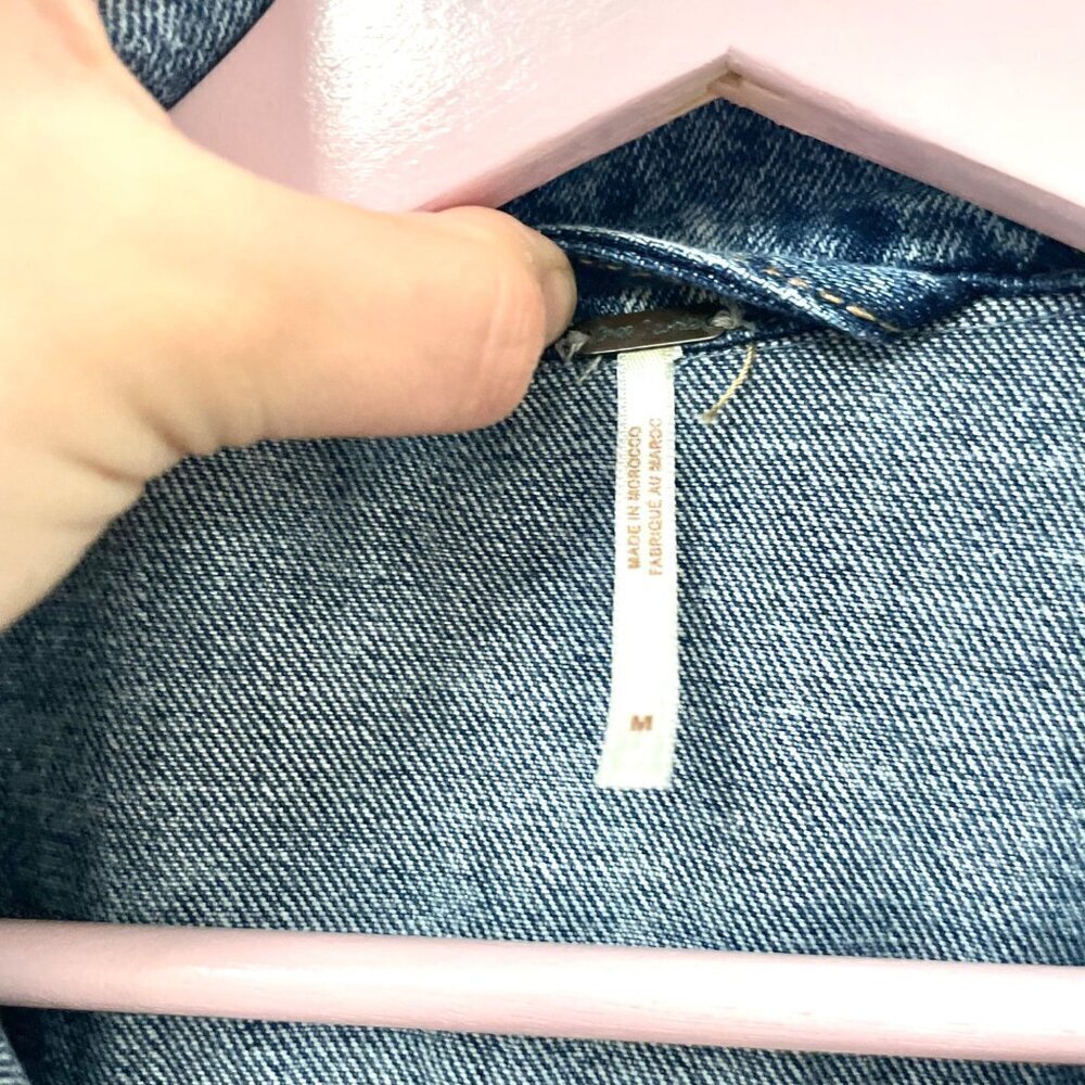 Free People x We The Free Rumors Denim Jacket Size M - Picture 3 of 7